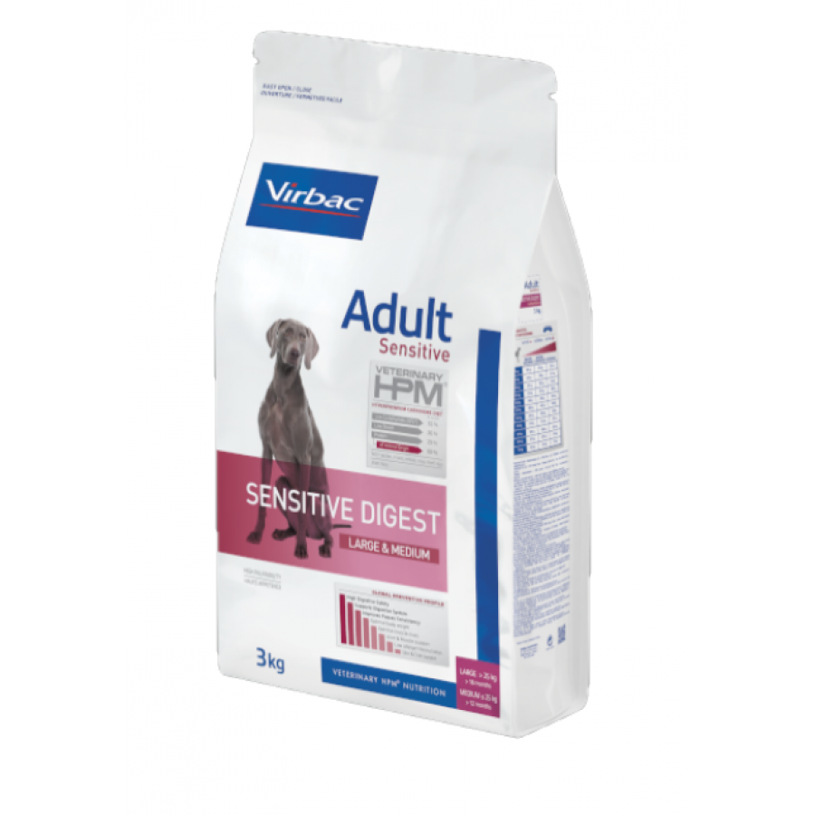 VIRBAC HPM CAO ADULTO LARGE & MEDIUM SENSITIVE DIGEST - 3KG VIRBAC HPM CAO ADULTO LARGE & MEDIUM SENSITIVE DIGEST - 3KG