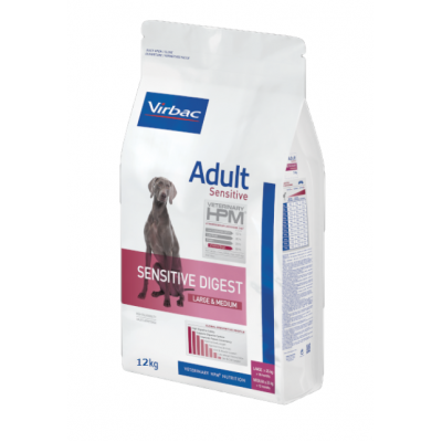 VIRBAC HPM CAO ADULTO LARGE & MEDIUM SENSITIVE DIGEST  - 12KG