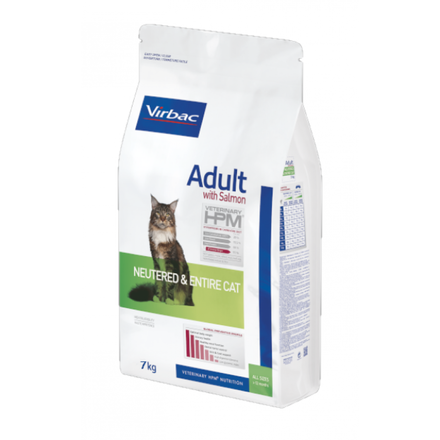 VIRBAC HPM GATO ADULTO NEUTERED & ENTIRE SALMÃO - 7KG VIRBAC HPM GATO ADULTO NEUTERED & ENTIRE SALMÃO - 7KG