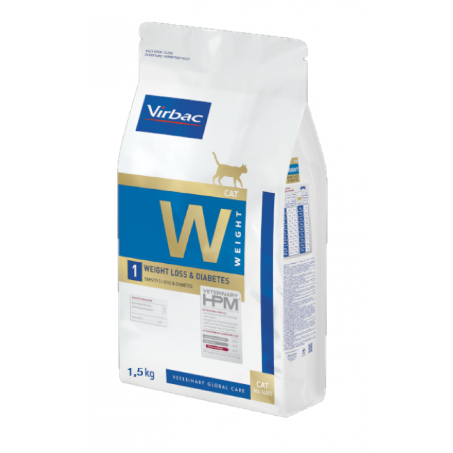 VIRBAC HPM W1 GATO  WEIGHT LOSS & DIABETES - 1,5KG