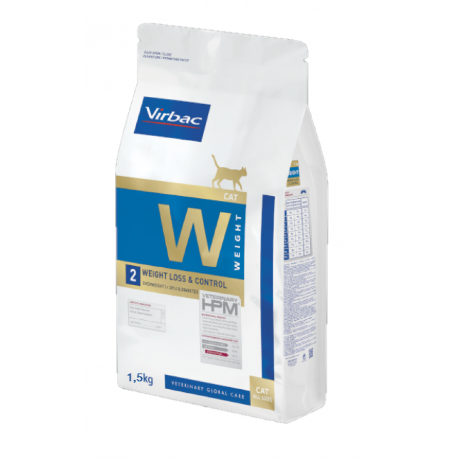 VIRBAC HPM W2 GATO  WEIGHT LOSS & CONTROL - 1,5KG
