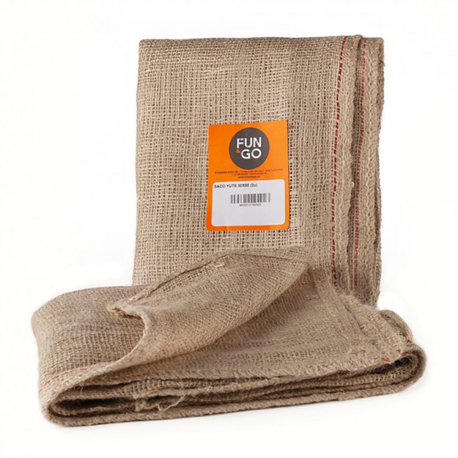 SACO DE JUTA 50X80 CM COR RAFIA NATURAL- KIT 2 UNIDADES SACO DE JUTA 50X80 CM COR RAFIA NATURAL- KIT 2 UNIDADES