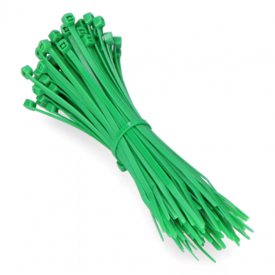 ABRAÇADEIRAS VERDES 150x3,5mm (SACO 100 unid.) NYLON DE ALTA QUALIDADE