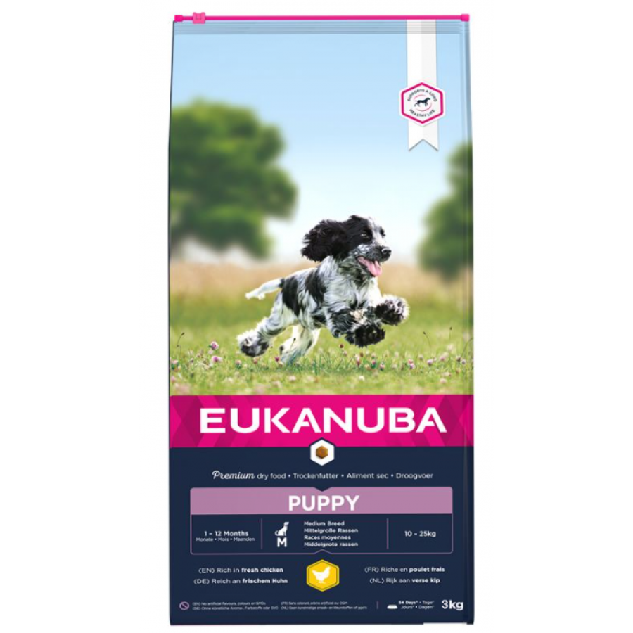 EUKANUBA PUPPY RAÇAS MEDIAS 3 KG EUKANUBA PUPPY RAÇAS MEDIAS 3 KG