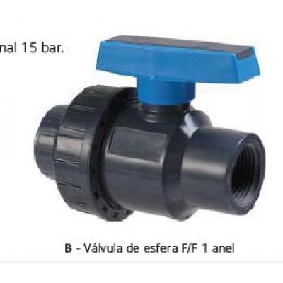 RAIN BIRD VALVULA ESFERA PVC F/F 3/4" 2 ANEIS