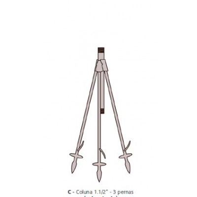 RAIN BIRD COLUNA ZINCADA 3 PERNAS R  1 1/2"
