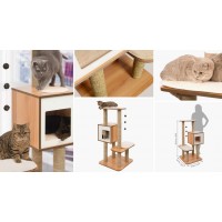 ARRANHADOR PARA GATOS CATIT VESPER HIGH BASE CARVALHO ARRANHADOR PARA GATOS CATIT VESPER HIGH BASE CARVALHO