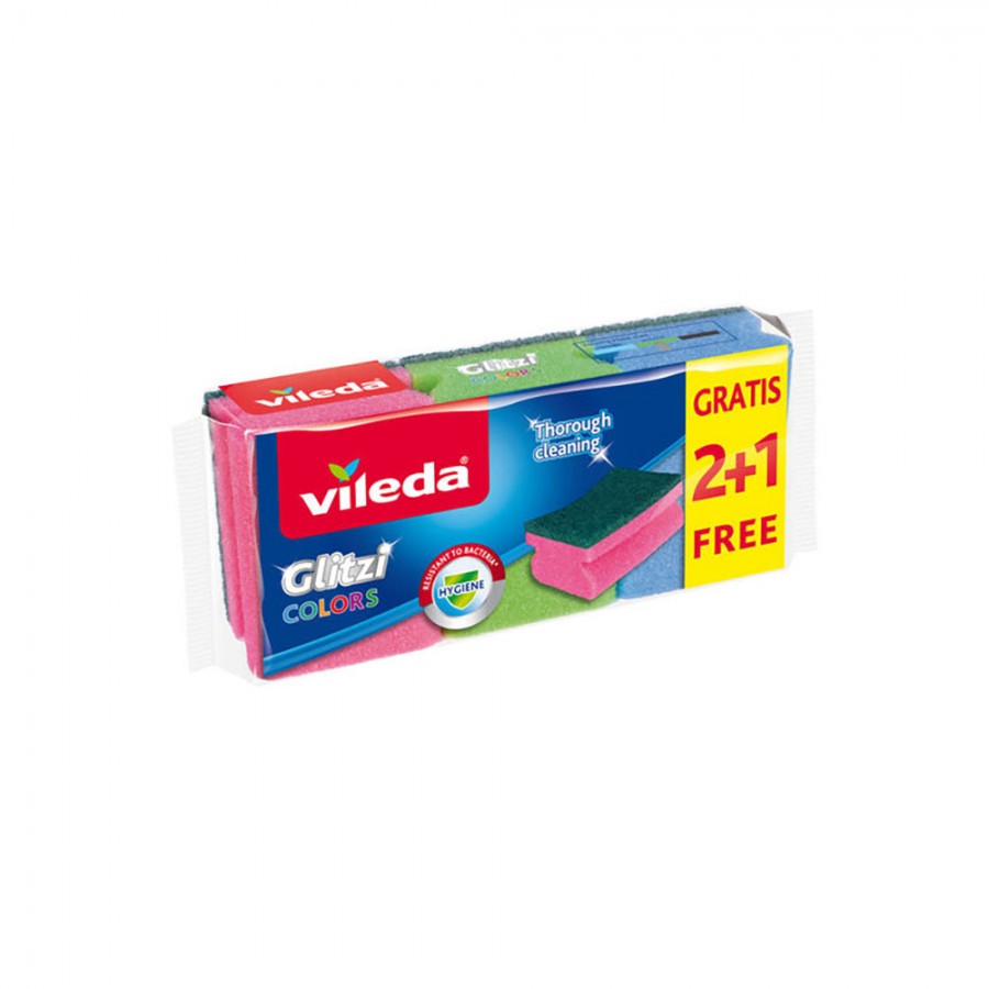 VILEDA ESFREGÃO ESPONJA GLITZI COLORS - 2+1 GRATIS SALVA UNHAS VILEDA ESFREGÃO ESPONJA GLITZI COLORS - 2+1 GRATIS SALVA UNHAS