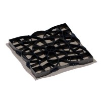 PACK DE 6 GEOGRELHAS WAVE & FLOWER PRETA - PADRÃO FLOR C/BASE PACK DE 6 GEOGRELHAS WAVE & FLOWER PRETA - PADRÃO FLOR C/BASE