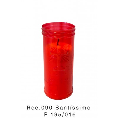 VELA SANTISSIMO P195 VERMELHO AMARELO RECARGA 016
