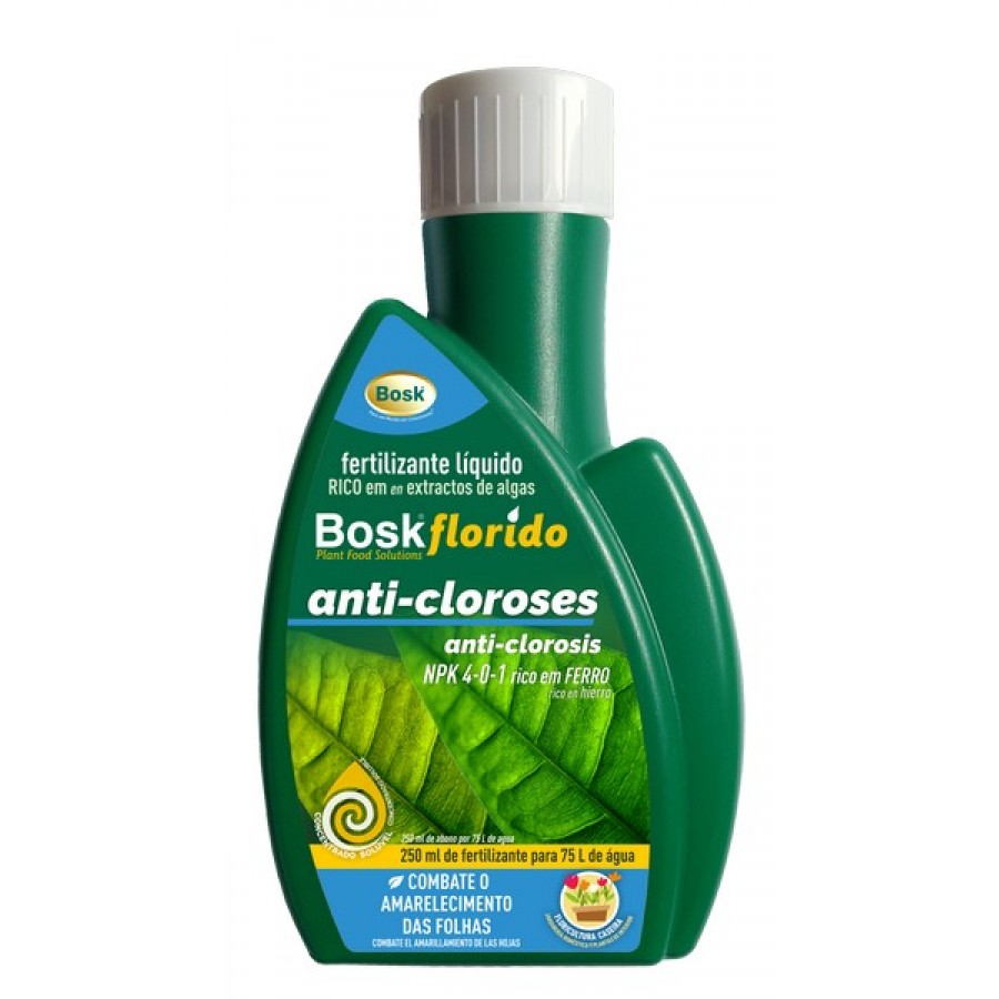 ADUBO BOSKFLORIDO ANTI-CLOROSES -250ML ADUBO BOSKFLORIDO ANTI-CLOROSES -250ML