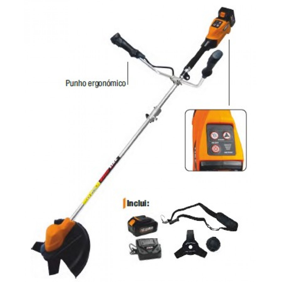 LIKE ROÇADORA BATERIA 20V + BATERIA 8Ah + CARREGADOR