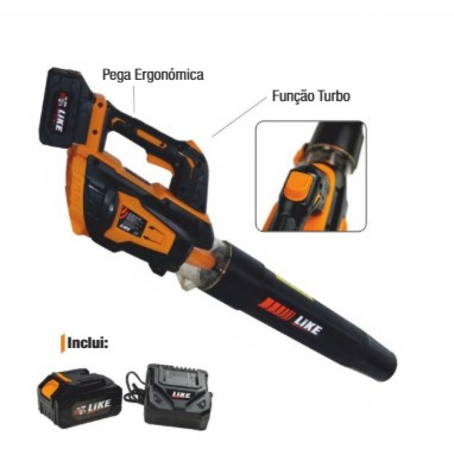 LIKE SOPRADOR BATERIA 20V + BATERIA 4Ah + CARREGADOR LIKE SOPRADOR BATERIA 20V + BATERIA 4Ah + CARREGADOR