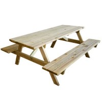 MESA DE PICNIC DE MADEIRA 180X160X70CM MESA DE PICNIC DE MADEIRA 180X160X70CM