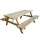 MESA DE PICNIC DE MADEIRA 180X160X70CM