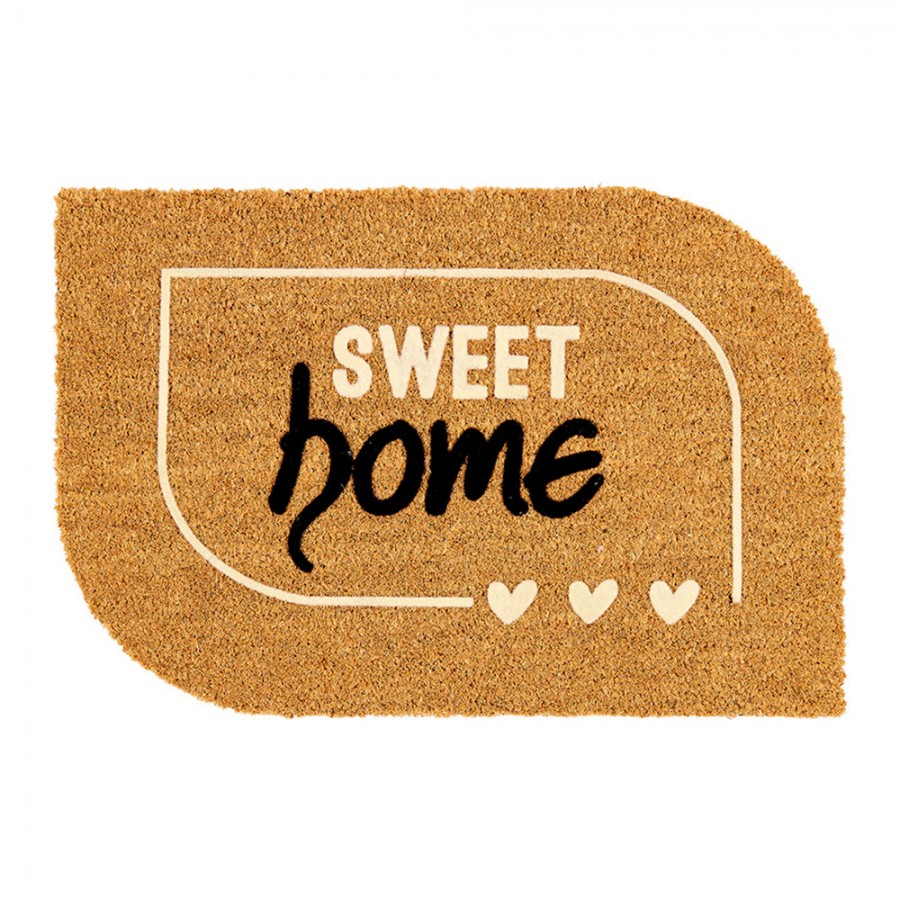 TAPETE 100% CÔCO, FLOQUEADO DESIGN SWEET HOME, 60 x 40 cm TAPETE 100% CÔCO, FLOQUEADO DESIGN SWEET HOME, 60 x 40 cm