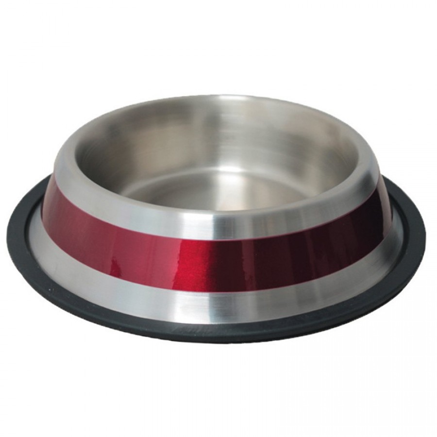 COMEDOURO XS AÇO INOXIDAVEL PRATEADO/VERMELHO 450ML COMEDOURO XS AÇO INOXIDAVEL PRATEADO/VERMELHO 450ML