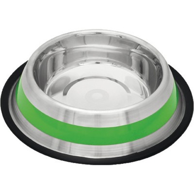 COMEDOURO XS AÇO INOXIDAVEL PRATEADO/VERDE 450ML