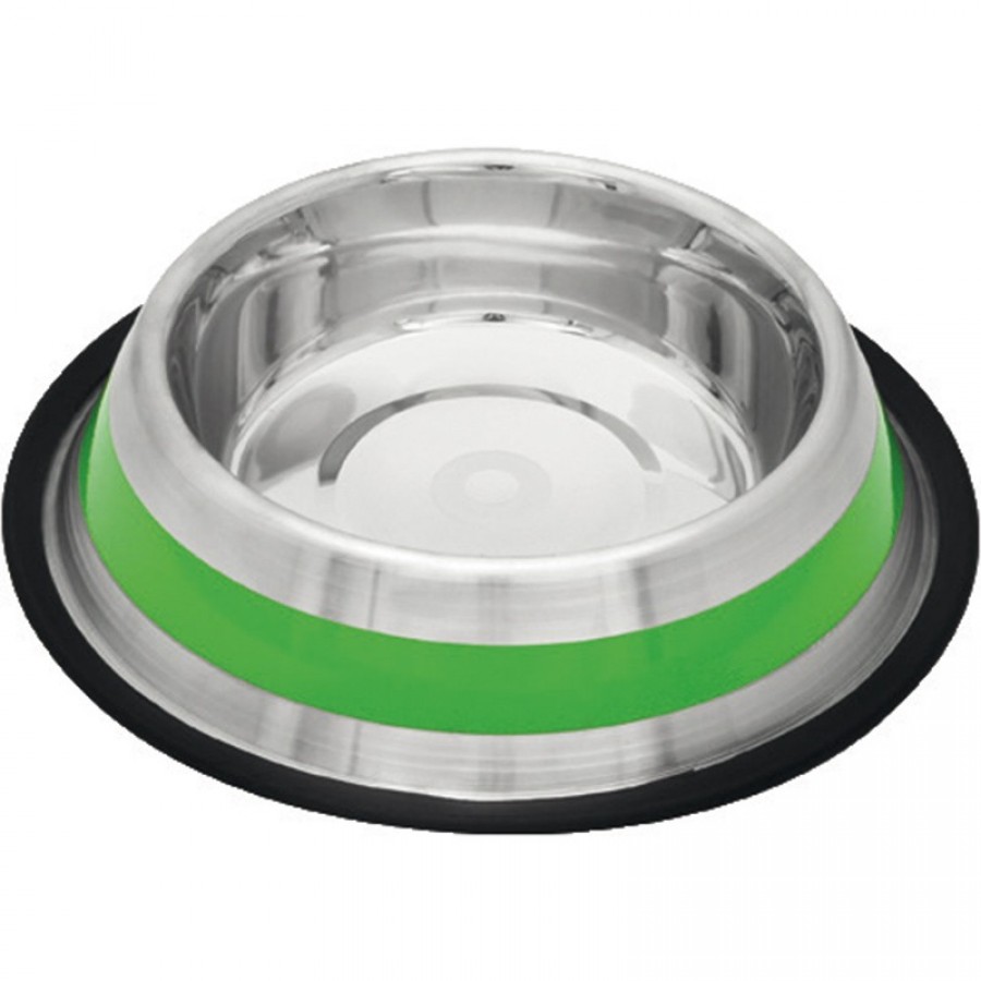 COMEDOURO XS AÇO INOXIDAVEL PRATEADO/VERDE 450ML COMEDOURO XS AÇO INOXIDAVEL PRATEADO/VERDE 450ML