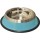 COMEDOURO L AÇO INOXIDAVEL PRATEADO/AZUL 1800ML