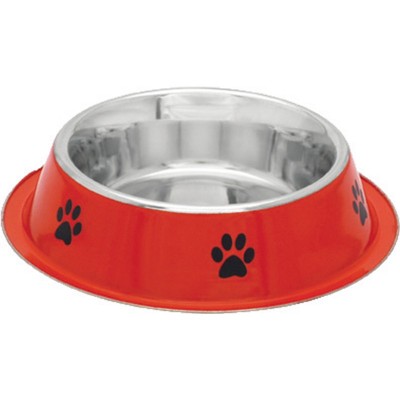 COMEDOURO XS AÇO INOXIDAVEL VERMELHO /PATAS 450ML
