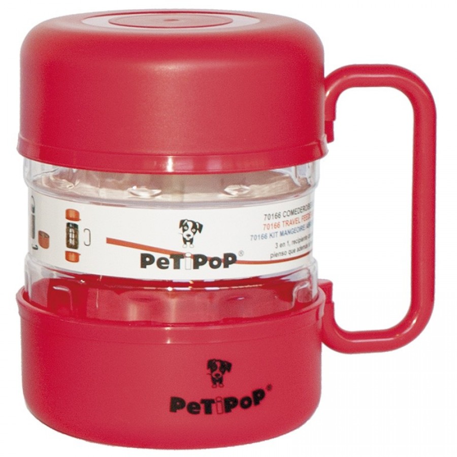 COMEDOURO DE VIAGEM PINTADO VERMELHO 1500ML COMEDOURO DE VIAGEM PINTADO VERMELHO 1500ML