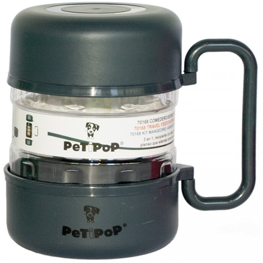 COMEDOURO DE VIAGEM PINTADO PRETO 1500ML COMEDOURO DE VIAGEM PINTADO PRETO 1500ML