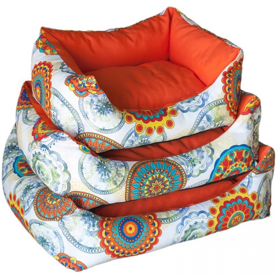 CAMA EM TECIDO MODELO MANDALA QUADRADA T3 CAMA EM TECIDO MODELO MANDALA QUADRADA T3