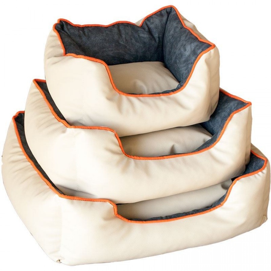 CAMA EM TECIDO MODELO POLI-PELE BEJE QUADRADA T3 CAMA EM TECIDO MODELO POLI-PELE BEJE QUADRADA T3