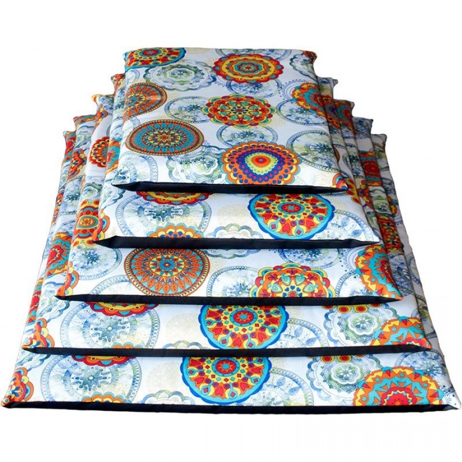 COLCHÃO EM TECIDO MODELO MANDALA QUADRADA T2 COLCHÃO EM TECIDO MODELO MANDALA QUADRADA T2