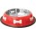 COMEDOURO S AÇO INOXIDAVEL VERMELHO / OSSOS 700ML