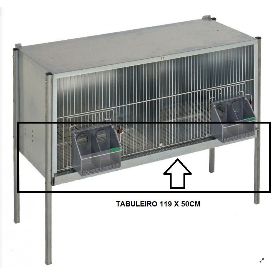 TABULEIRO PARA GAIOLA COM 2 COMPARTIMENTOS PARA POMBOS 1,20MT TABULEIRO PARA GAIOLA COM 2 COMPARTIMENTOS PARA POMBOS 1,20MT