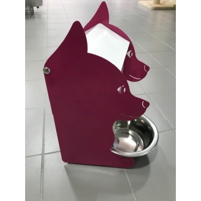 COMEDOURO DOSIPET CÃO MODELO ROSA