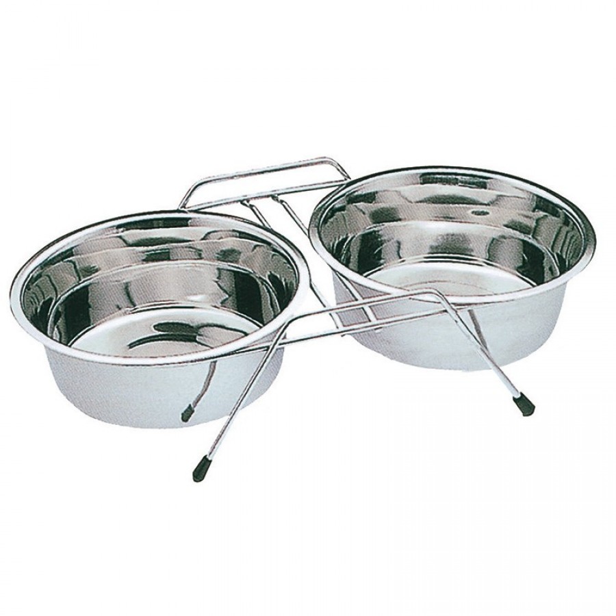 COMEDOURO S DUPLO COM SUPORTE 2 X 750ML COMEDOURO S DUPLO COM SUPORTE 2 X 750ML