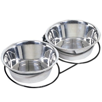 COMEDOURO DUPLO CAES 1.75 LT COM SUPORTE PAREDE