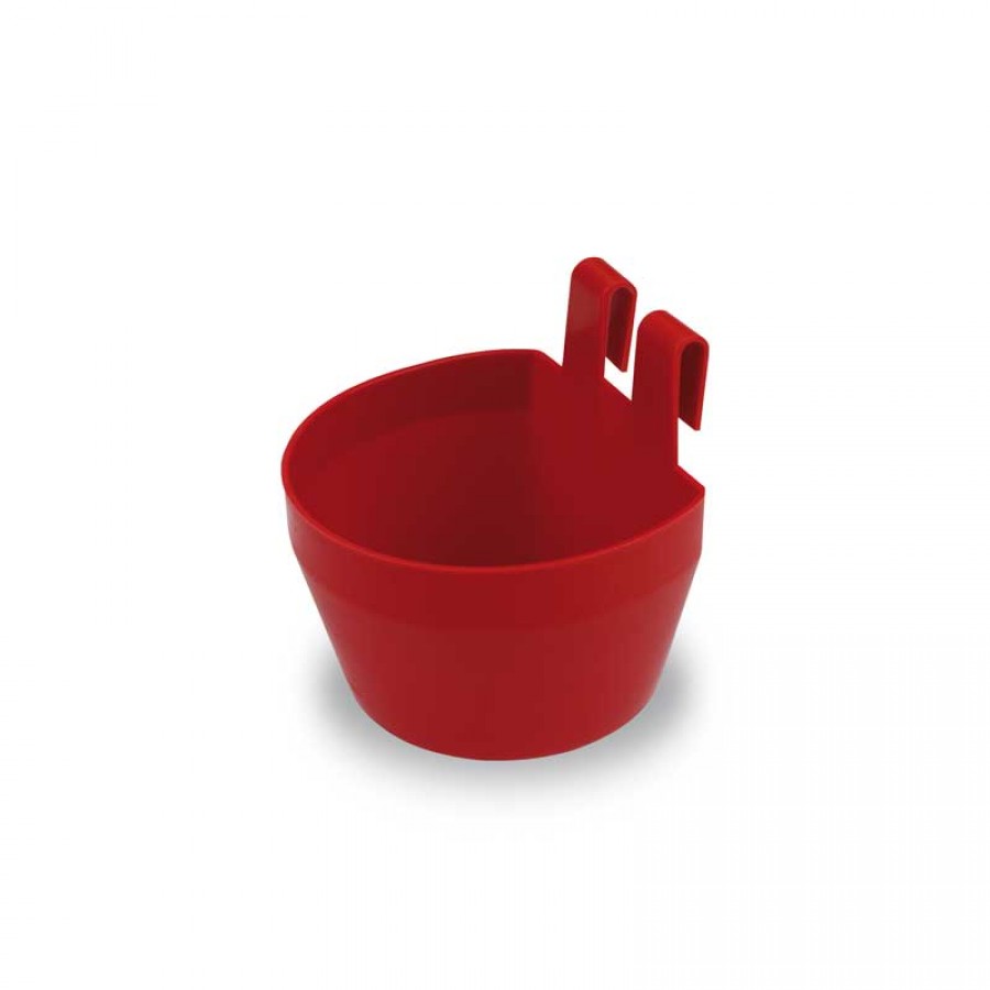COMEDOURO PLASTICO COM GANCHOS VERMELHO COMEDOURO PLASTICO COM GANCHOS VERMELHO