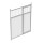 FRENTE BOX DE CHAPA SANDWICH 30MM  MIXTO C/PORTA - 1.5 MT