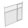 FRENTE BOX DE CHAPA SANDWICH 30MM  MIXTO C/PORTA - 2MT