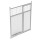FRENTE BOX DE CHAPA SANDWICH 30MM  MIXTO C/PORTA E COMEDOUROS GIRATORIOS  - 1.5 MT