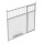 FRENTE BOX DE CHAPA SANDWICH 30MM  MIXTO C/PORTA E COMEDOUROS GIRATORIOS  - 2 MT