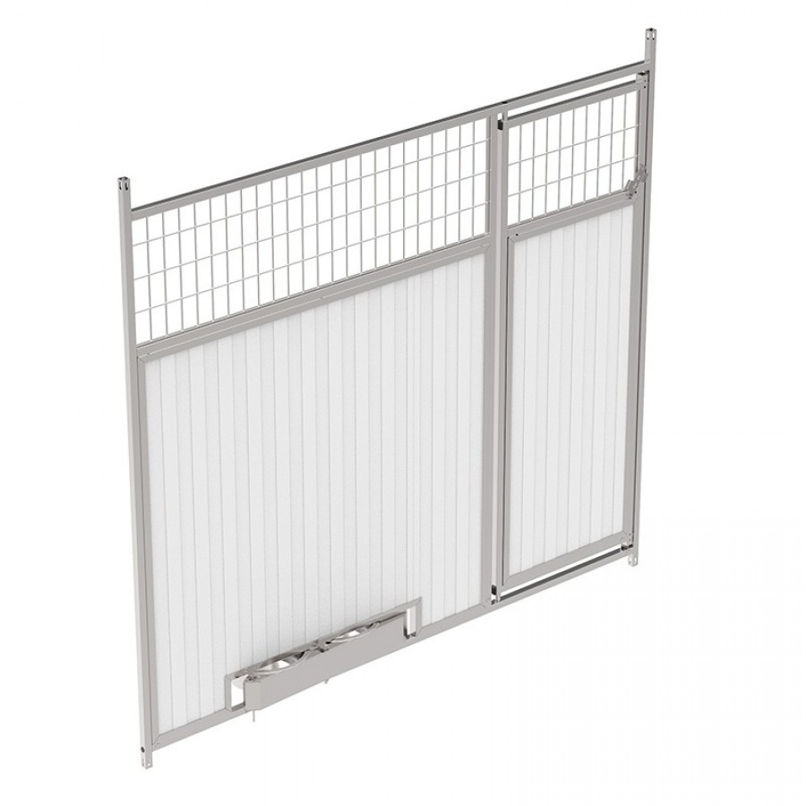 FRENTE BOX DE CHAPA SANDWICH 30MM MIXTO C/PORTA E COMEDOUROS GIRATORIOS - 2 MT FRENTE BOX DE CHAPA SANDWICH 30MM MIXTO C/PORTA E COMEDOUROS GIRATORIOS - 2 MT