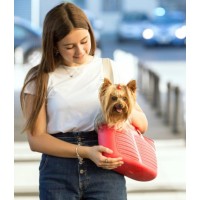BOLSA DE TRANSPORTE MIA PET VERMELHA BOLSA DE TRANSPORTE MIA PET VERMELHA