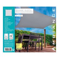 TOLDO VELA QUADRADO CINZA CLARO 5 X 5MT AMBIANCE TOLDO VELA QUADRADO CINZA CLARO 5 X 5MT AMBIANCE