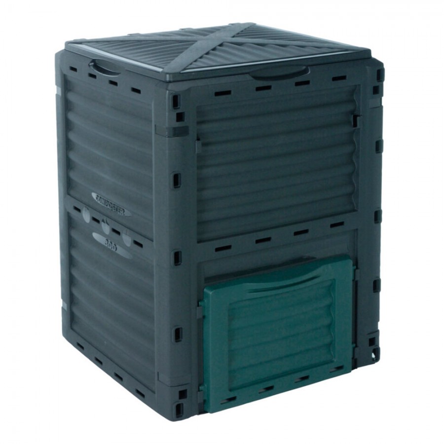 COMPOSTOR PARA JARDIM PRETO 300L 61X61X83CM COMPOSTOR PARA JARDIM PRETO 300L 61X61X83CM