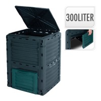 COMPOSTOR PARA JARDIM PRETO 300L 61X61X83CM COMPOSTOR PARA JARDIM PRETO 300L 61X61X83CM
