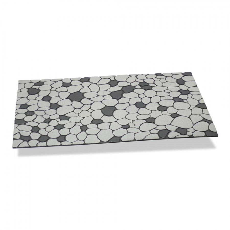 TAPETE EFEITO PEDRAS COR CINZENTAS PÉROLA 75x45x0,5cm TAPETE EFEITO PEDRAS COR CINZENTAS PÉROLA 75x45x0,5cm