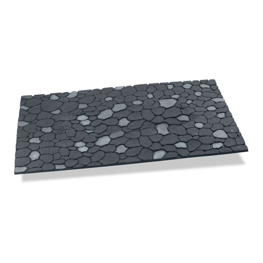 TAPETE EFEITO PEDRAS COR CINZENTAS GRAFITO 75x45x0,5cm TAPETE EFEITO PEDRAS COR CINZENTAS GRAFITO 75x45x0,5cm