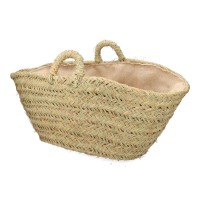 CESTO OVAL DE PALHA COM FORRO PARA LENHA 60X35X45CM CESTO OVAL DE PALHA COM FORRO PARA LENHA 60X35X45CM