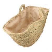CESTO OVAL DE PALHA COM FORRO PARA LENHA 60X35X45CM CESTO OVAL DE PALHA COM FORRO PARA LENHA 60X35X45CM
