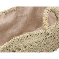 CESTO OVAL DE PALHA COM FORRO PARA LENHA 60X35X45CM CESTO OVAL DE PALHA COM FORRO PARA LENHA 60X35X45CM